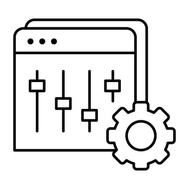 An editable design icon of online equalizer