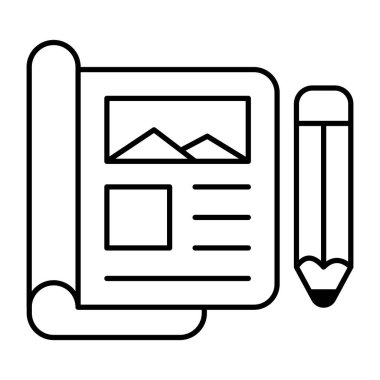 Sayfa düzeninin moda tasarım simgesi