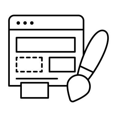 Web düzeninin modern tasarım simgesi