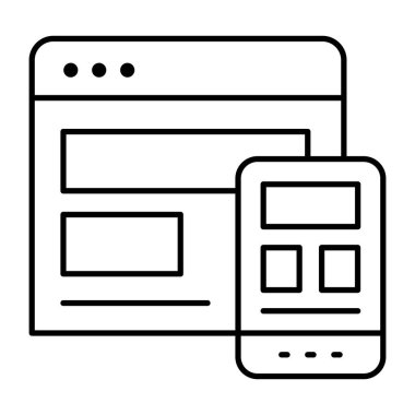 Yanıt veren tasarımın düz tasarım simgesi