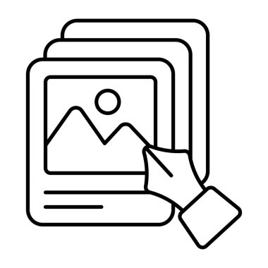 Fotoğrafın kavramsal düz tasarım simgesi