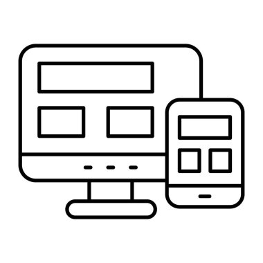 Yanıt veren tasarımın düz tasarım simgesi