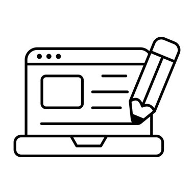 Çevrimiçi yazmanın moda tasarım simgesi