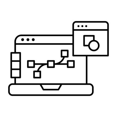 Hiyerarşinin kavramsal düz tasarım simgesi
