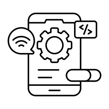 Mobil ayarların eşsiz tasarım simgesi