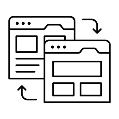 Web düzeninin modern tasarım simgesi