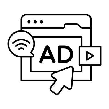 Reklam sitesinin mükemmel tasarım simgesi