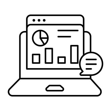 Çevrimiçi istatistiklerin renkli tasarım simgesi