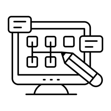 Hiyerarşinin kavramsal düz tasarım simgesi