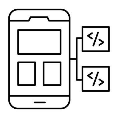 Mobil kodlamanın son moda vektör tasarımı