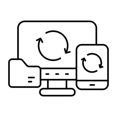 Yanıt veren tasarımın düz tasarım simgesi