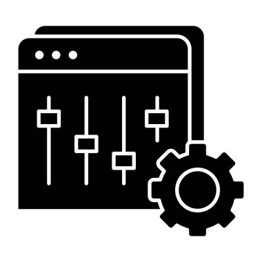 An editable design icon of online equalizer