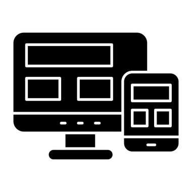 Yanıt veren tasarımın düz tasarım simgesi