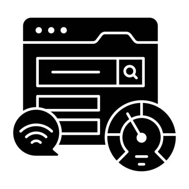 Web hız optimizasyonunun modern tasarım simgesi