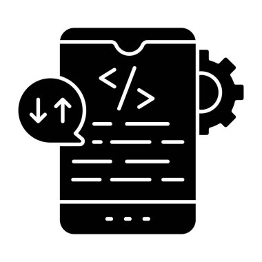 Mobil kodlamanın son moda vektör tasarımı