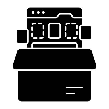 Web düzeninin modern tasarım simgesi