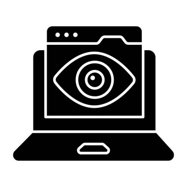 Web sayfasında göz, web izleme simgesi