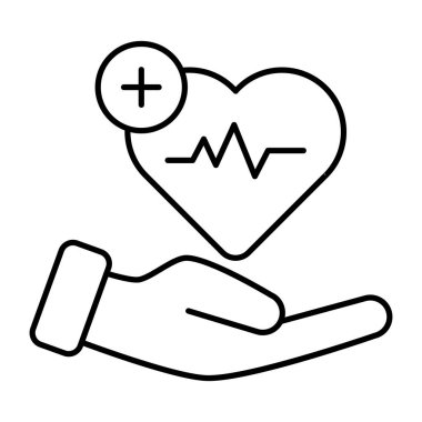 Kalp bakımının modern tasarım simgesi