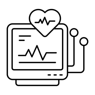 ecg monitörünün eşsiz bir tasarım simgesi