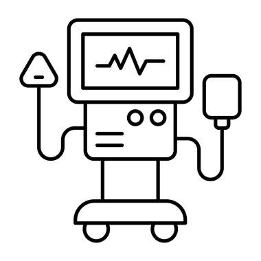 ecg monitörünün eşsiz bir tasarım simgesi