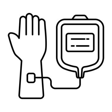 IV damlasının kavramsal düz tasarım simgesi