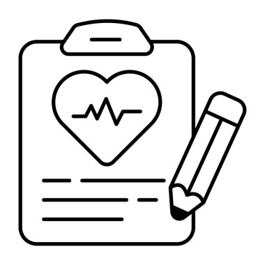 Kalp raporunun son moda vektör tasarımı