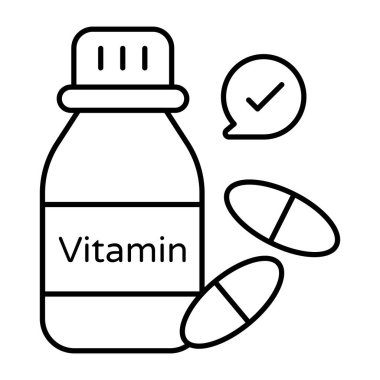 Modern design icon of vitamin bottle