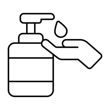 El dezenfektanının düz tasarım simgesi.
