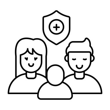 Aile sigortasının düzenlenebilir tasarım simgesi