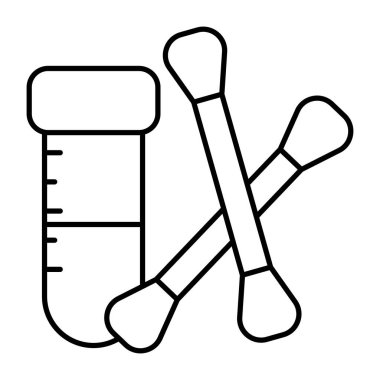 Svap testinin düzenlenebilir düz tasarım vektörü