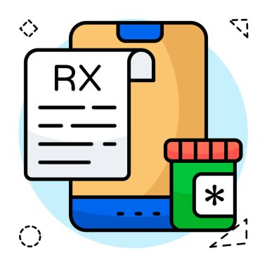 Trendy design icon of rx