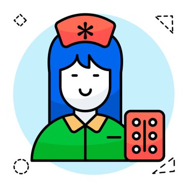 Hemşirenin vektör tasarımı