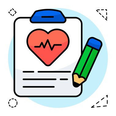 Kalp raporunun son moda vektör tasarımı