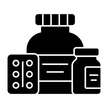 Uyuşturucu şişesinin eşsiz bir tasarım simgesi.