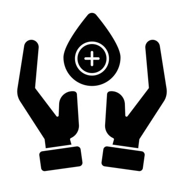 Kan bağışı simgesi gösteren bir damlacık