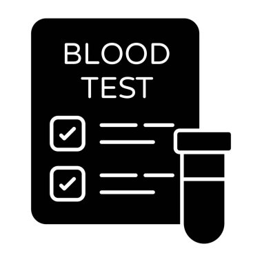 Kan testi kalp raporunun son moda vektör tasarımı