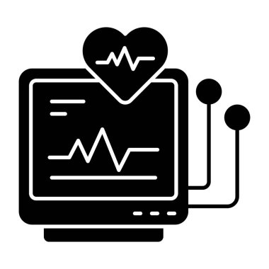 ecg monitörünün eşsiz bir tasarım simgesi