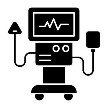 ecg monitörünün eşsiz bir tasarım simgesi