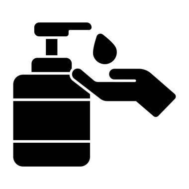 El dezenfektanının düz tasarım simgesi.