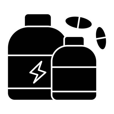 Modern design icon of vitamin bottle