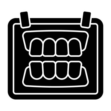 Takma dişlerin düzenlenebilir tasarım simgesi