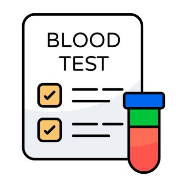 Kan testi kalp raporunun son moda vektör tasarımı