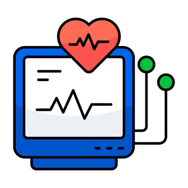 ecg monitörünün eşsiz bir tasarım simgesi