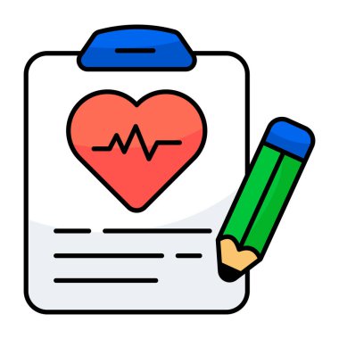 Kalp raporunun son moda vektör tasarımı
