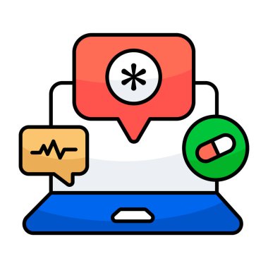 Tıbbi sohbetin simge tasarımı