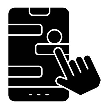 Düz tasarım, mobil oyun oynamanın simgesi