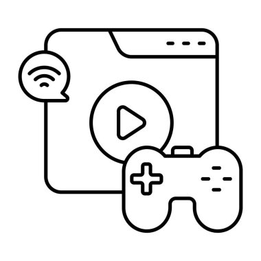 Video oyunu web sitesinin modern tasarım simgesi