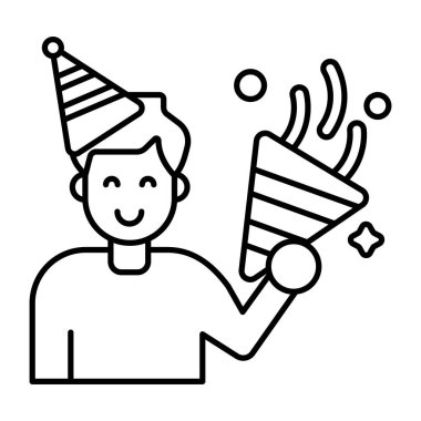 Doğum günü çocuğunun güzel bir tasarım simgesi.