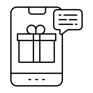 Hediye sohbetinin güzel bir tasarım simgesi