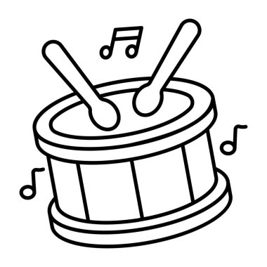 Müzik davulunun güzel bir tasarım simgesi
